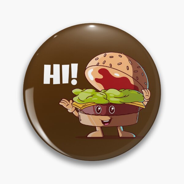 Item preview, Hi! Happy burger (on dark colors) designed and sold by messy-nessie.