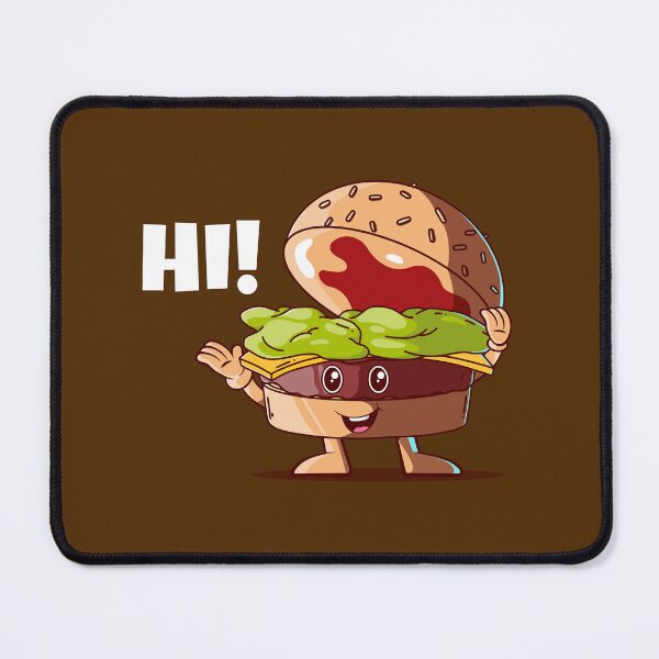 Item preview, Hi! Happy burger (on dark colors) designed and sold by messy-nessie.