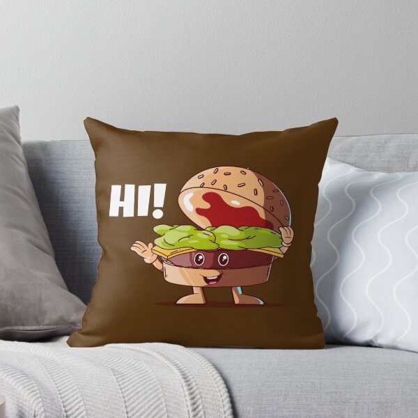 Item preview, Hi! Happy burger (on dark colors) designed and sold by messy-nessie.