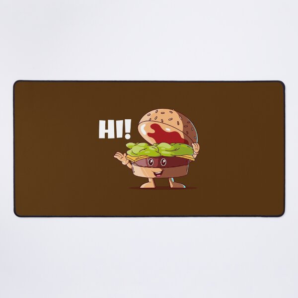Item preview, Hi! Happy burger (on dark colors) designed and sold by messy-nessie.