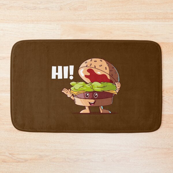 Item preview, Hi! Happy burger (on dark colors) designed and sold by messy-nessie.