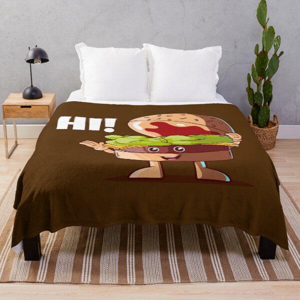 Item preview, Hi! Happy burger (on dark colors) designed and sold by messy-nessie.