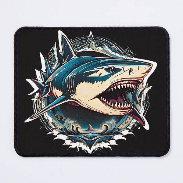 Item preview, Majestic Hunter: Tiger Shark Art Print designed and sold by Wonder Pixel Studio.