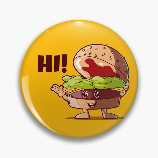 Item preview, Hi! Happy burger (on light colors) designed and sold by messy-nessie.