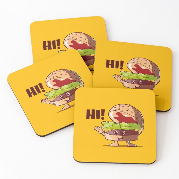 Item preview, Hi! Happy burger (on light colors) designed and sold by messy-nessie.