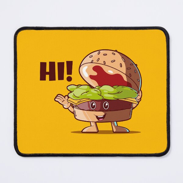 Item preview, Hi! Happy burger (on light colors) designed and sold by messy-nessie.