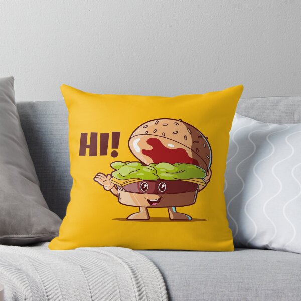 Item preview, Hi! Happy burger (on light colors) designed and sold by messy-nessie.