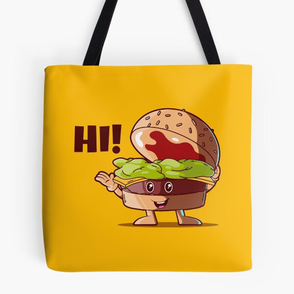 Item preview, Hi! Happy burger (on light colors) designed and sold by messy-nessie.