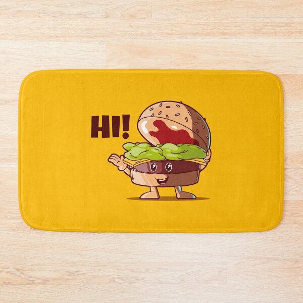 Item preview, Hi! Happy burger (on light colors) designed and sold by messy-nessie.