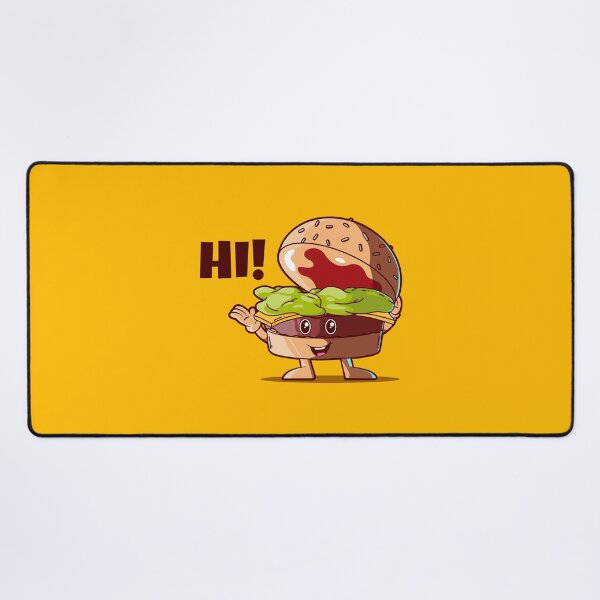 Item preview, Hi! Happy burger (on light colors) designed and sold by messy-nessie.
