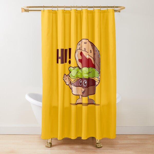 Item preview, Hi! Happy burger (on light colors) designed and sold by messy-nessie.