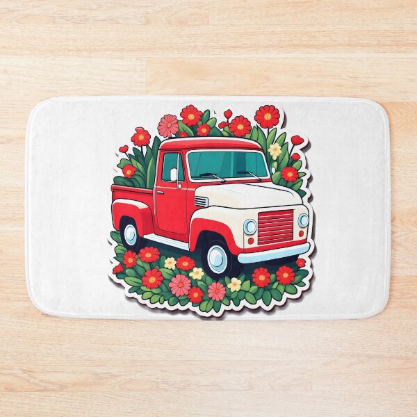 Item preview, Cute farm truck surrounded by flowers designed and sold by Cardsurveyors.