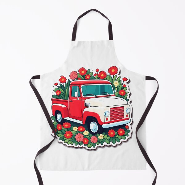 Item preview, Cute farm truck surrounded by flowers designed and sold by Cardsurveyors.
