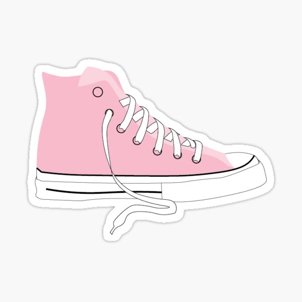 Converse Sticker, Chuck Taylor, Chuck Taylors, Pink Sneaker Sticker, Pink Converse Sticker, Pink Shoe, Pink Shoe Sticker Sticker