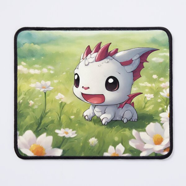 Artikelvorschau, Entzückender weißer Kawaii-Drache entworfen und verkauft von Creative Zense™.