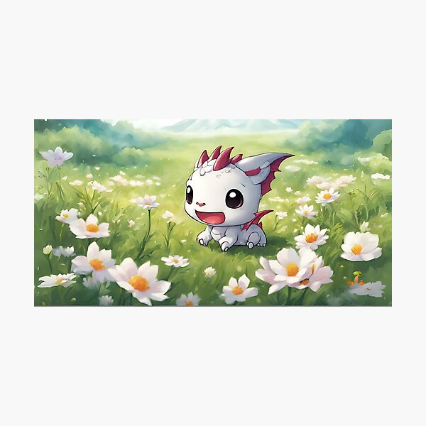 Artikelvorschau, Entzückender weißer Kawaii-Drache entworfen und verkauft von Creative Zense™.