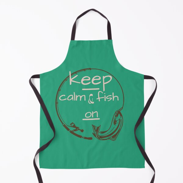 Item preview, Keep Calm & Fish On - Unique Fishing Enthusiast Artwork designed and sold by Hill Strom.