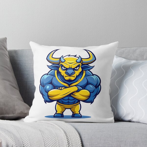 Item preview, angry bull full body yellow and dark blue designed and sold by Arextr.