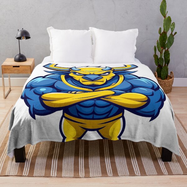 Item preview, angry bull full body yellow and dark blue designed and sold by Arextr.