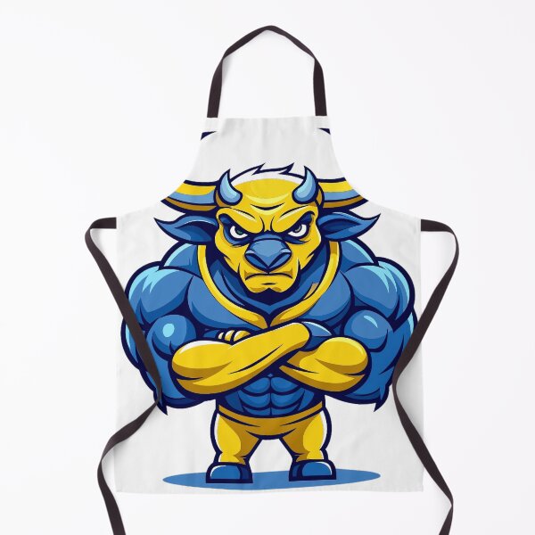 Item preview, angry bull full body yellow and dark blue designed and sold by Arextr.