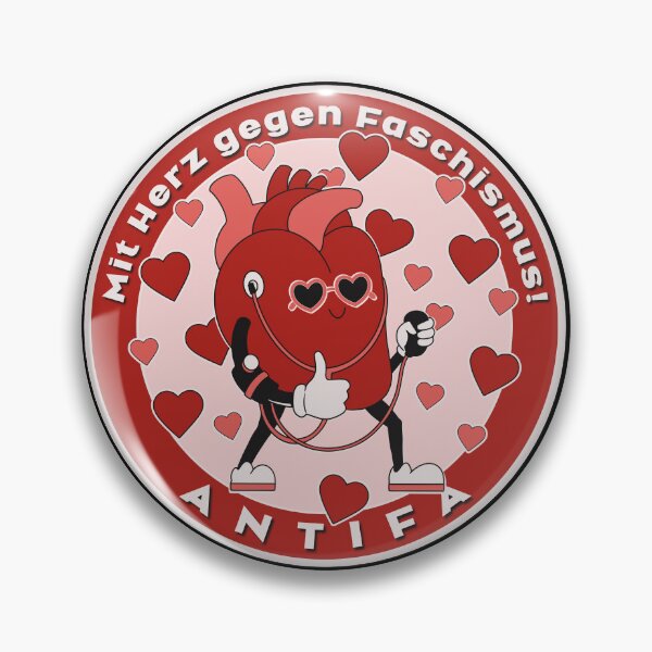 Item preview, With heart against fascism - Antifa designed and sold by Dunkelflaute.