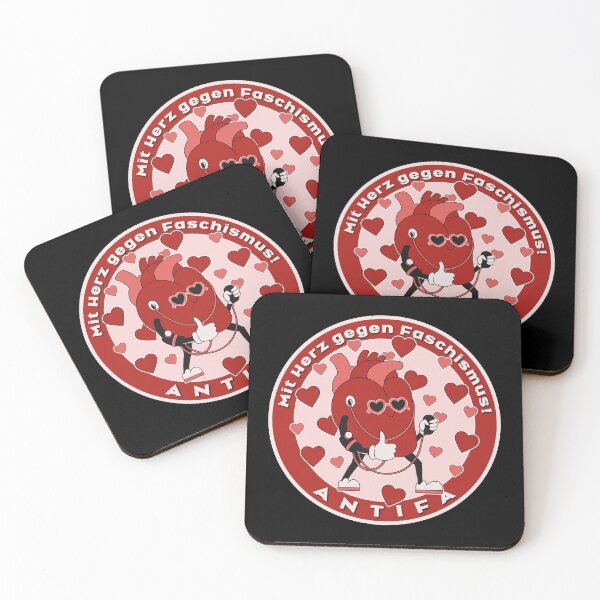 Item preview, With heart against fascism - Antifa designed and sold by Dunkelflaute.