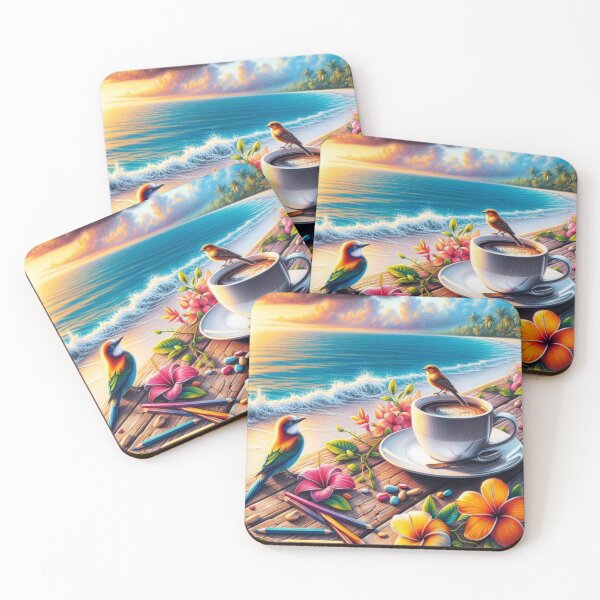 Item preview, Seaside Serenity with a Touch of Nature - Coffee Lovers designed and sold by lukaszk01.