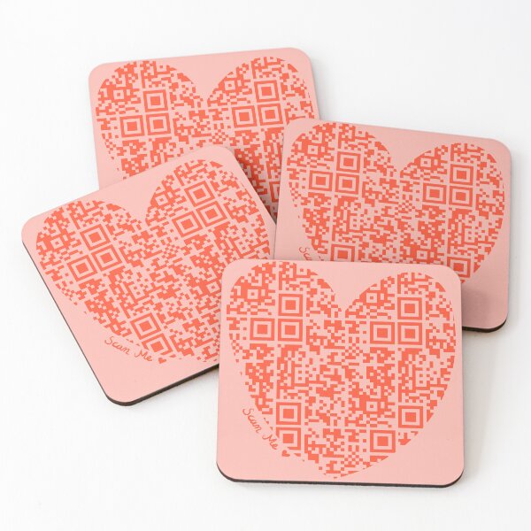 Item preview, Red Rick Astley Rickroll QR Code Heart Art designed and sold by Victoria Lehnard.