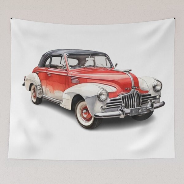 Item preview, “Bursts of Color: An Illustration of a Vintage Car” designed and sold by CHRIST5000.