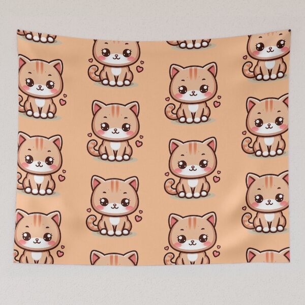 Item preview, Adorable Orange Cat, Kawaii Cat Clipart, Cute Cat designed and sold by SnuggleSafari.