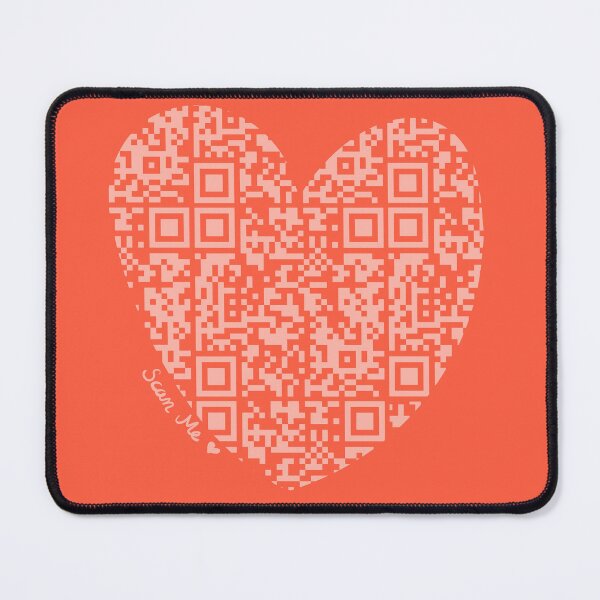 Item preview, Pastel Red Rick Astley Rickroll QR Code Heart Art designed and sold by Victoria Lehnard.
