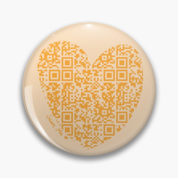 Item preview, Orange Rick Astley Rickroll QR Code Heart Art designed and sold by Victoria Lehnard.