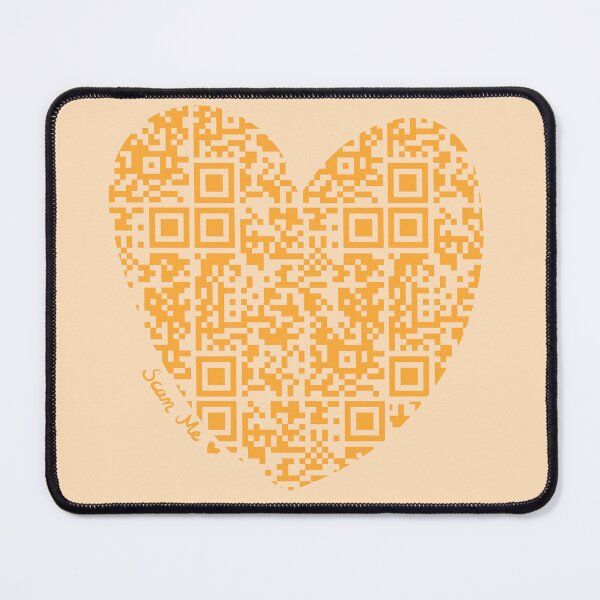 Item preview, Orange Rick Astley Rickroll QR Code Heart Art designed and sold by Victoria Lehnard.