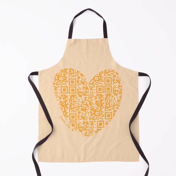 Item preview, Orange Rick Astley Rickroll QR Code Heart Art designed and sold by Victoria Lehnard.