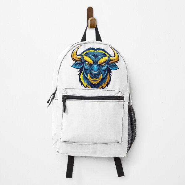 Item preview, angry bull head in yellow and dark blue colors  designed and sold by Arextr.