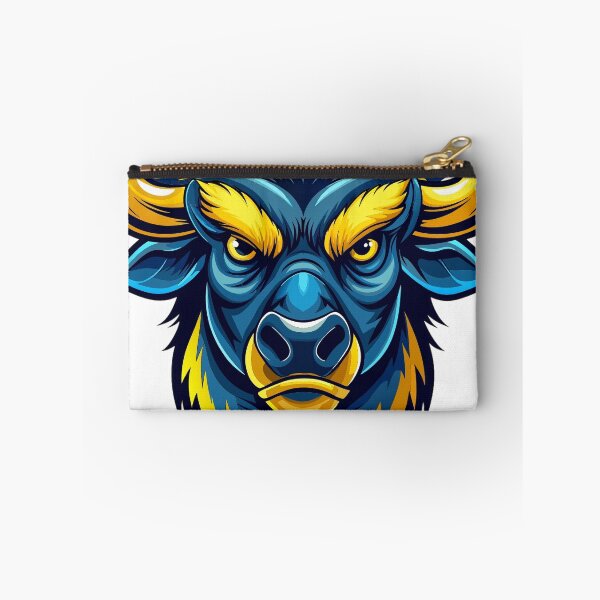 Item preview, angry bull head in yellow and dark blue colors  designed and sold by Arextr.