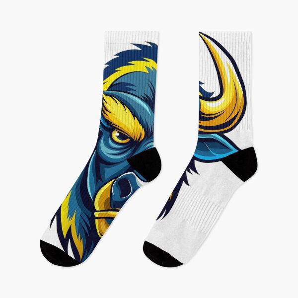 Item preview, angry bull head in yellow and dark blue colors  designed and sold by Arextr.