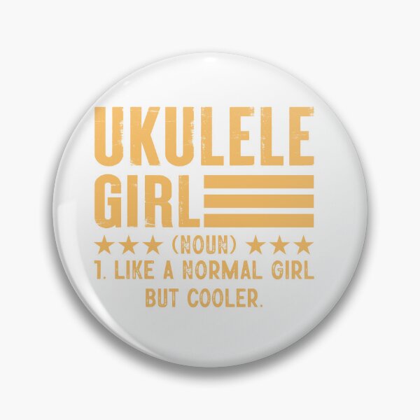 Item preview, UKULELE Girl Like Normal But Cooler Hawaiian Guitar Vintage designed and sold by roboartpixel.
