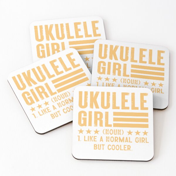Item preview, UKULELE Girl Like Normal But Cooler Hawaiian Guitar Vintage designed and sold by roboartpixel.