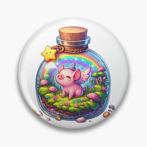 Item preview, Winged Pink Pig in a Bottle designed and sold by stickyfoot.