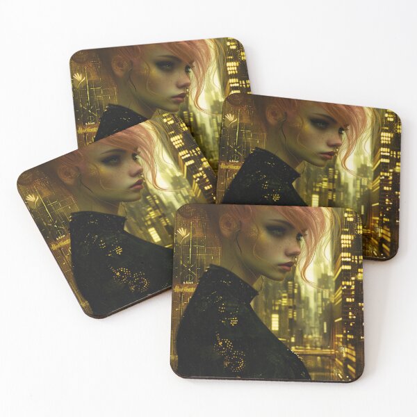 Item preview, Neon Dreams: The Cyberpunk Muse designed and sold by oanaunciuleanu.