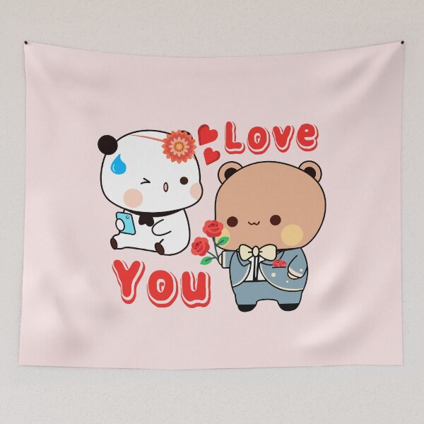 Item preview, Bubu And Dudu's Valentine Charm - Bear Hugs & Blossoming Love, Love you BUBU DUDU designed and sold by FEBRICAST.