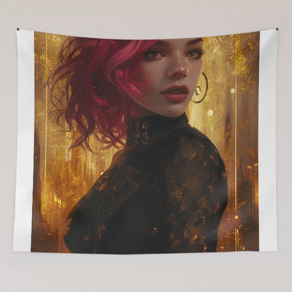Item preview, Neon Dreams: The Cyberpunk Muse designed and sold by oanaunciuleanu.