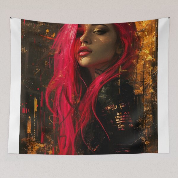 Item preview, Neon Dreams: The Cyberpunk Muse designed and sold by oanaunciuleanu.