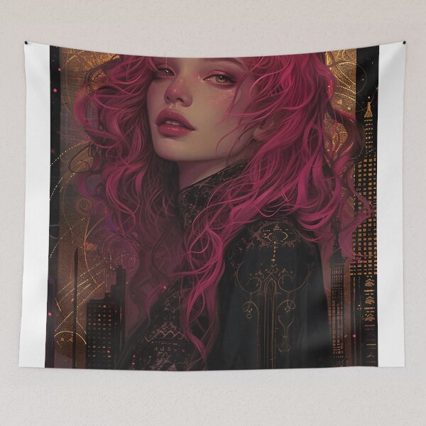 Item preview, Neon Dreams: The Cyberpunk Muse designed and sold by oanaunciuleanu.