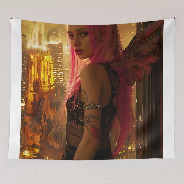 Item preview, Neon Dreams: The Cyberpunk Muse designed and sold by oanaunciuleanu.