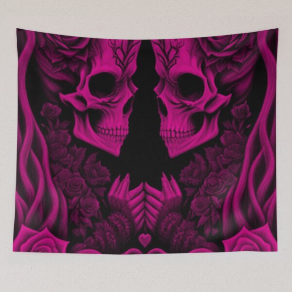 Item preview, Goth Alien Skull Lovers and Roses  designed and sold by TheDarkWardrobe.
