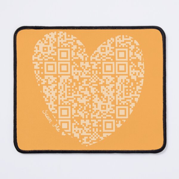 Item preview, Pastel Orange Rick Astley Rickroll QR Code Heart Art designed and sold by Victoria Lehnard.