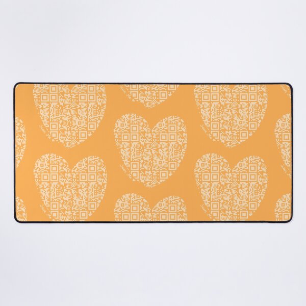 Item preview, Pastel Orange Rick Astley Rickroll QR Code Heart Art designed and sold by Victoria Lehnard.