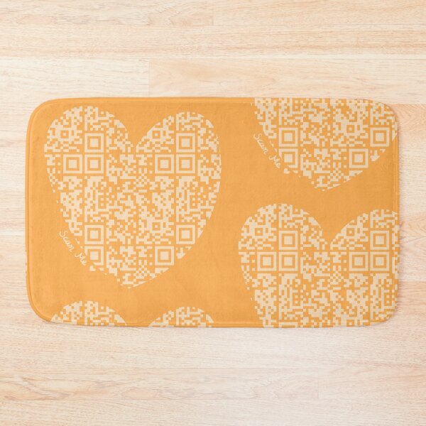 Item preview, Pastel Orange Rick Astley Rickroll QR Code Heart Art designed and sold by Victoria Lehnard.